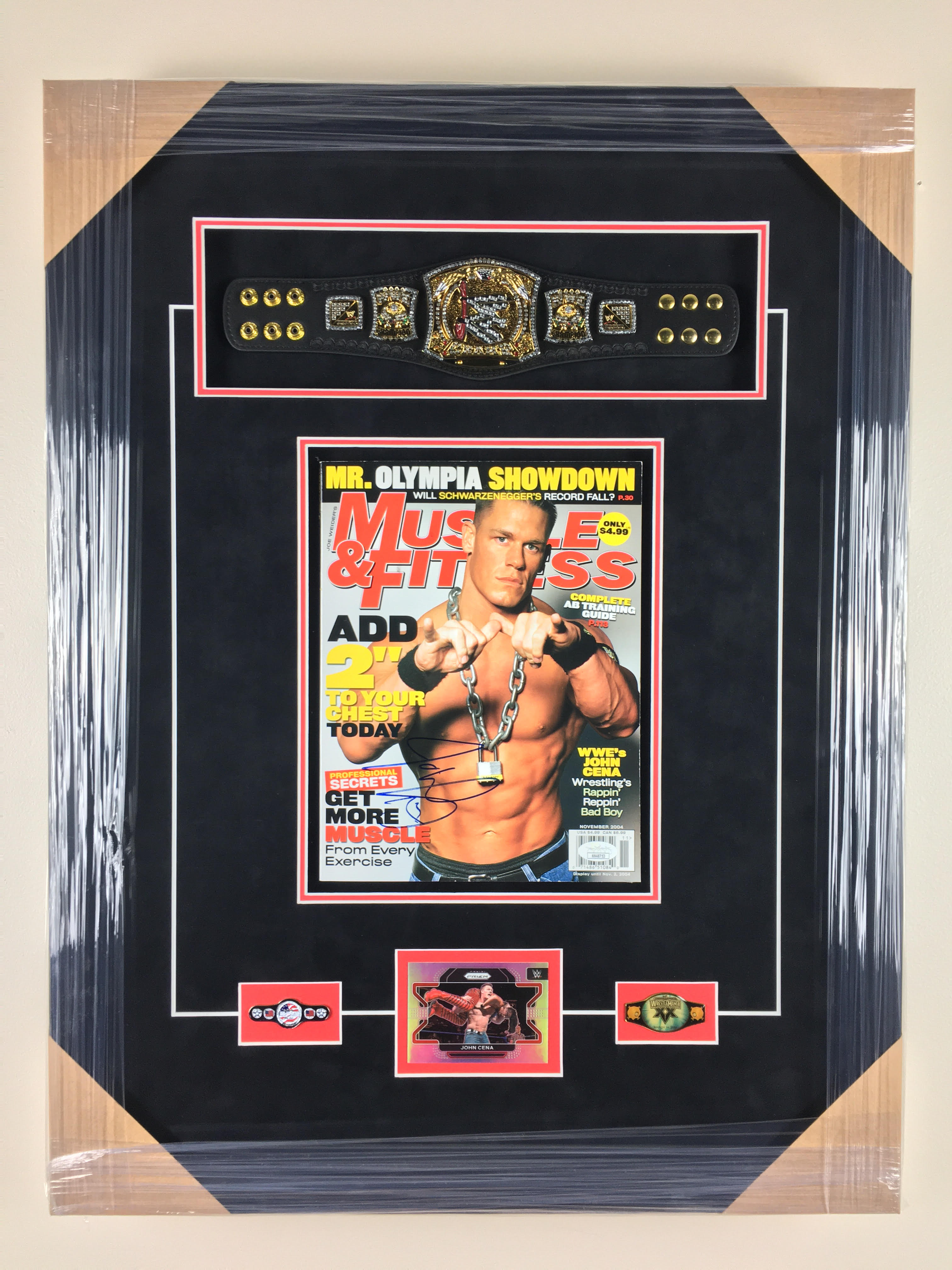 John Cena Signed Magazine with Spinner Belt