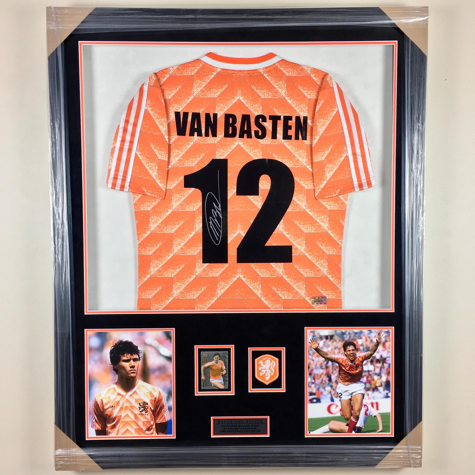 Marco van Basten Signed Jersey Framed