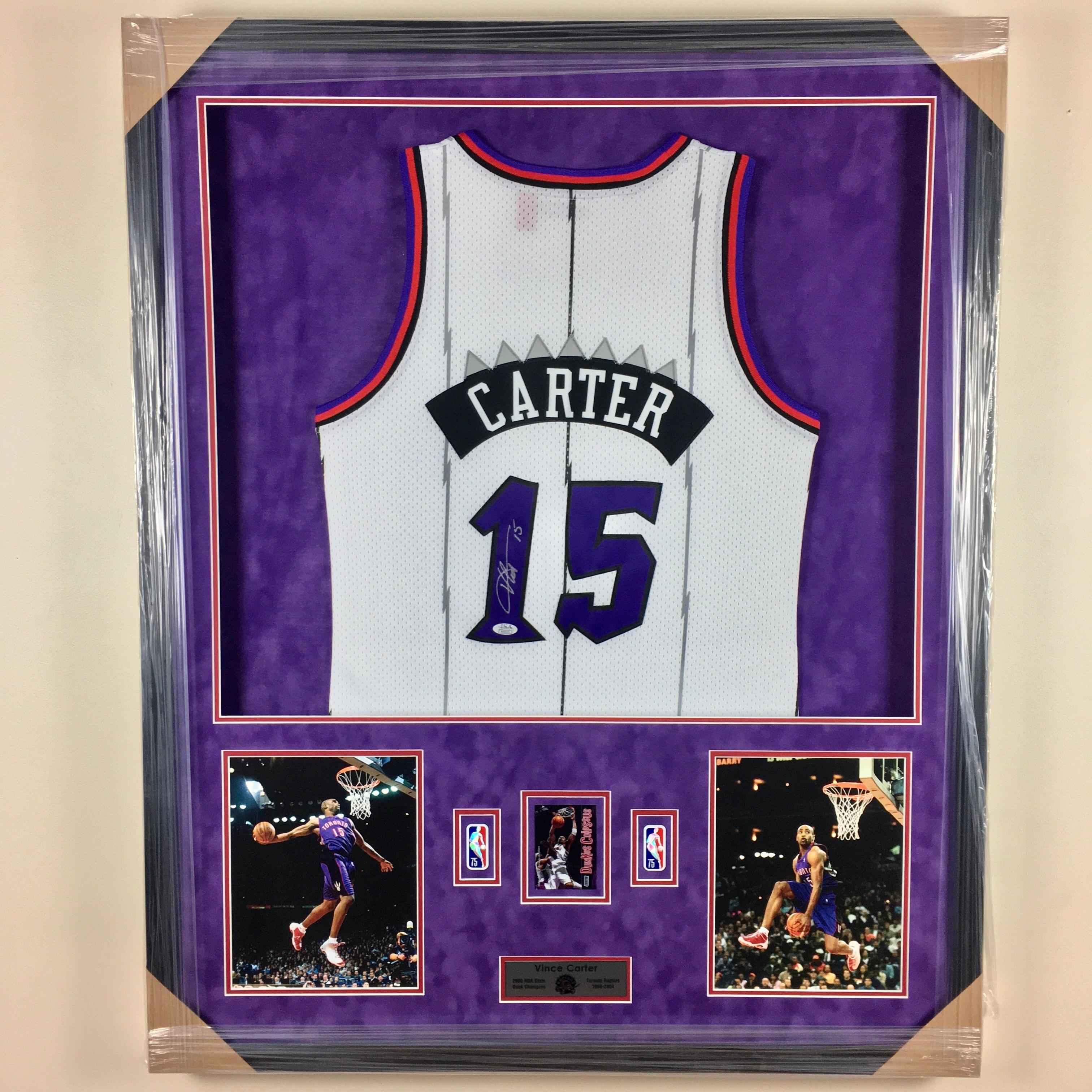 Vince Carter Signed Jersey Framed
