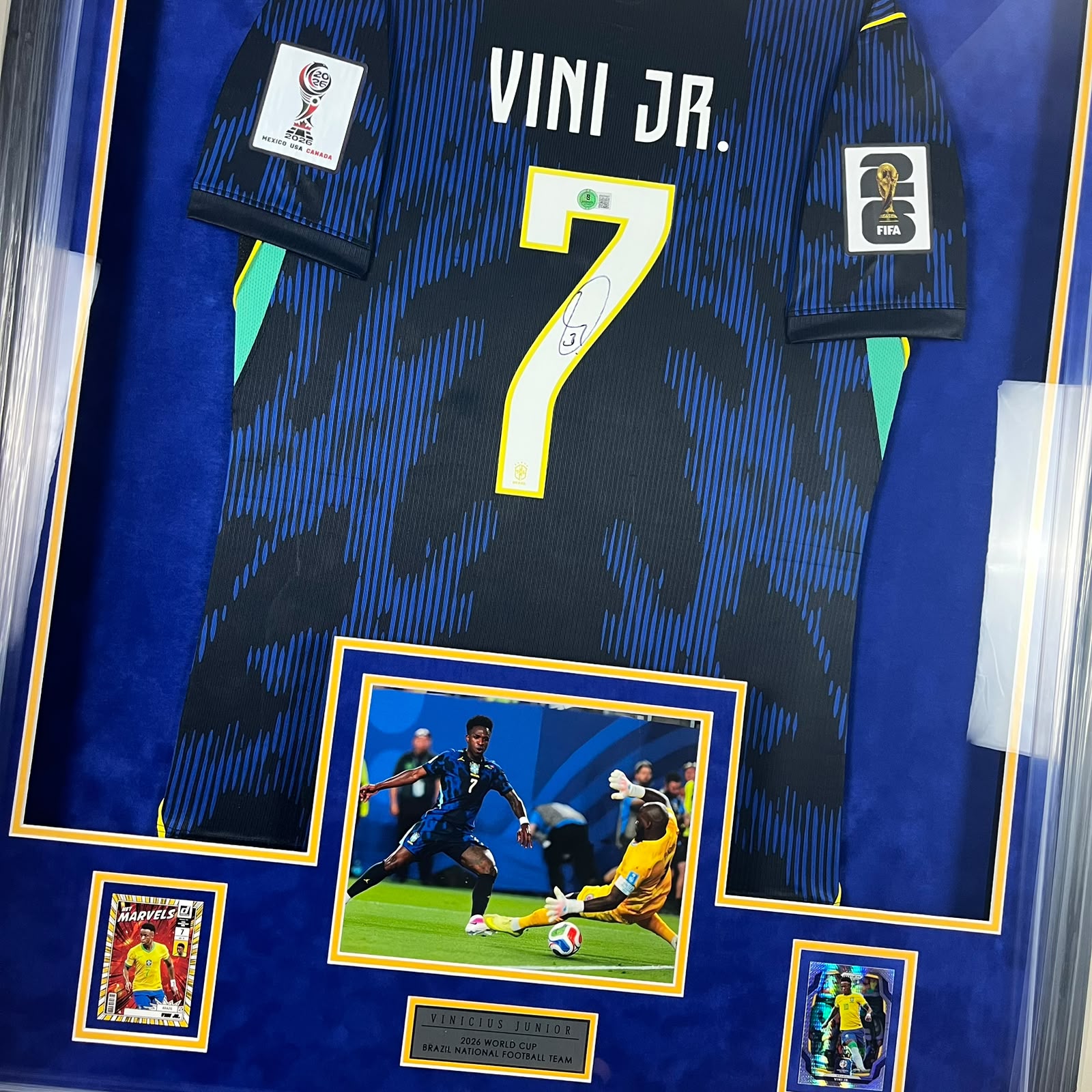 Vini Jr Signed Jersey Framed