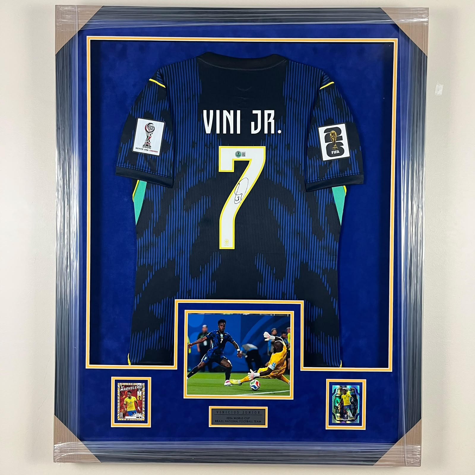 Vini Jr Signed Jersey Framed