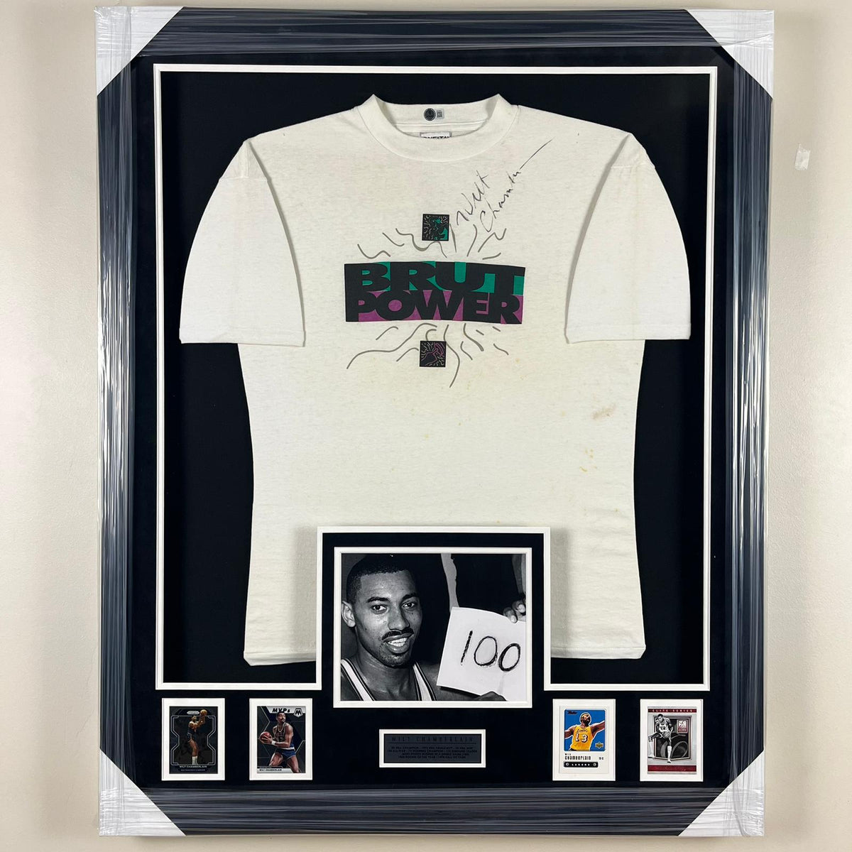 Wilt Chamberlain Signed Shirt Framed