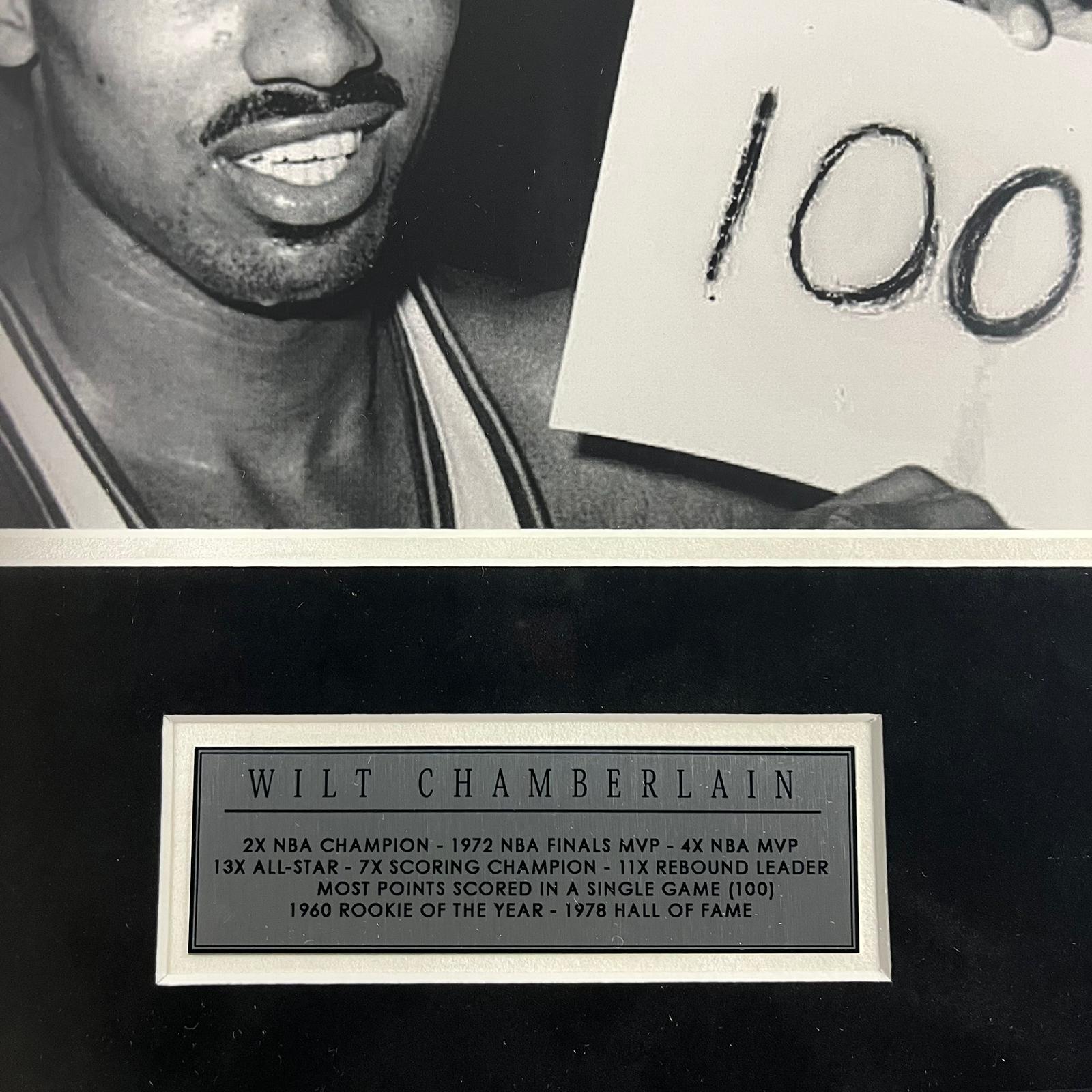Wilt Chamberlain Signed Shirt Framed