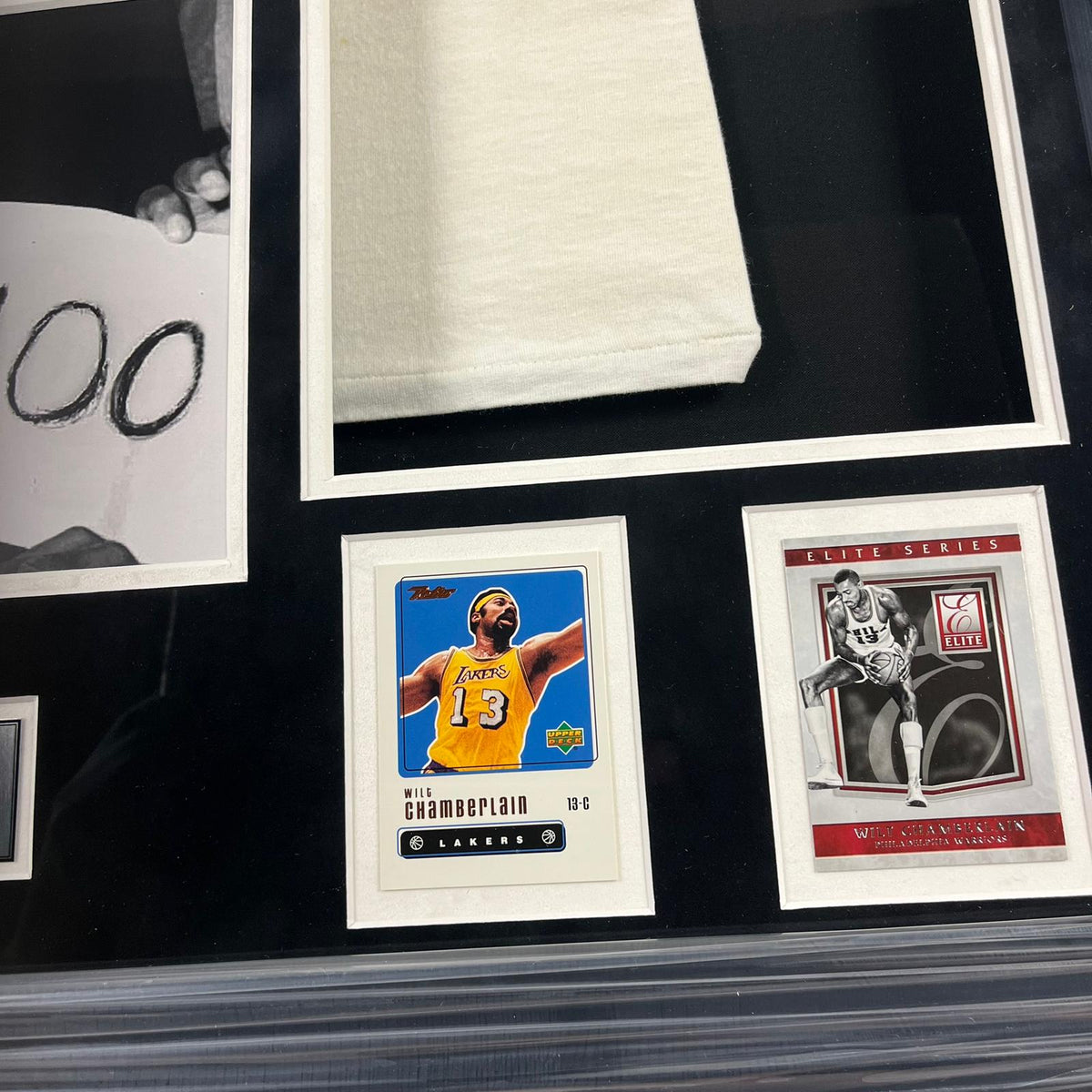 Wilt Chamberlain Signed Shirt Framed