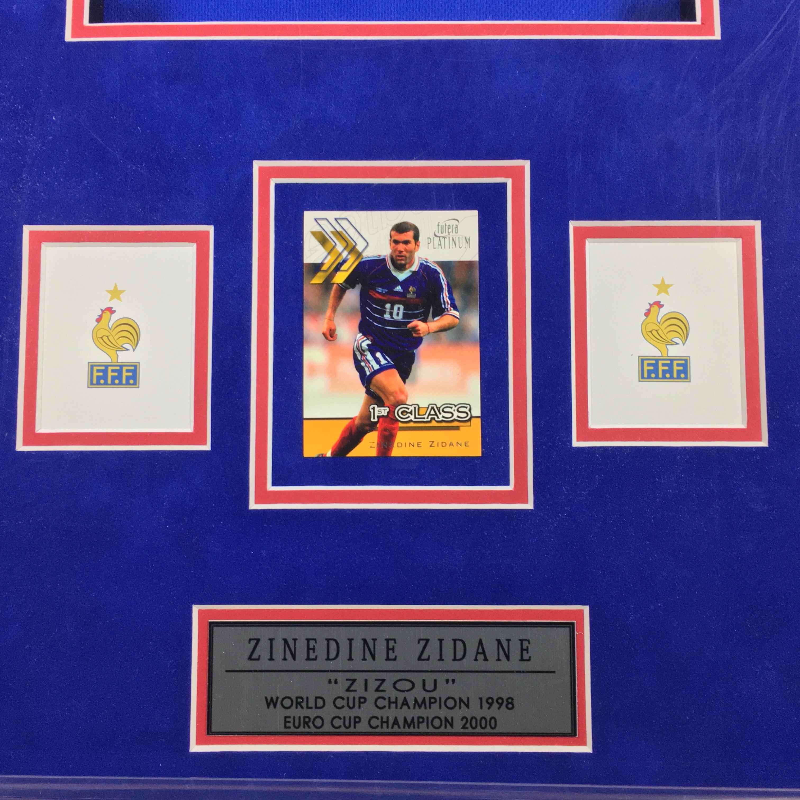 Zinedine Zidane Signed Jersey Framed