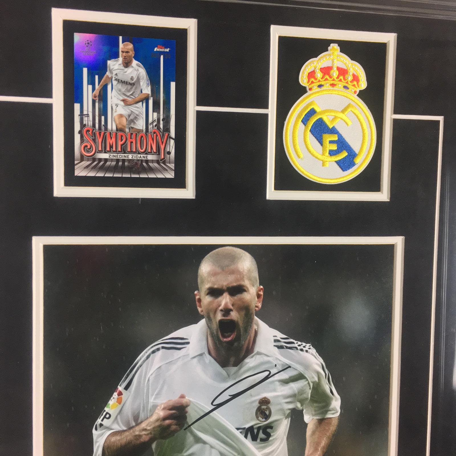 Zinedine Zidane Signed Photo Framed